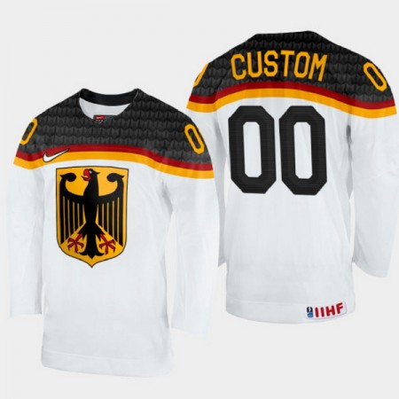 Miehille Saksa Pelipaita Custom IIHF World Championship 2023 Valkoinen
